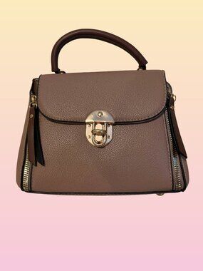 Brand New Brown Structured Crossbody Bag ✨ Gold Hardware